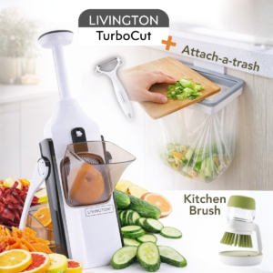 Livington Turbo Cut + Kitchen Brush + Attach-A-Trash