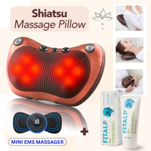 Shiatsu Thermo Massage Pillow + Mini EMS massager + Fitalp Gel
