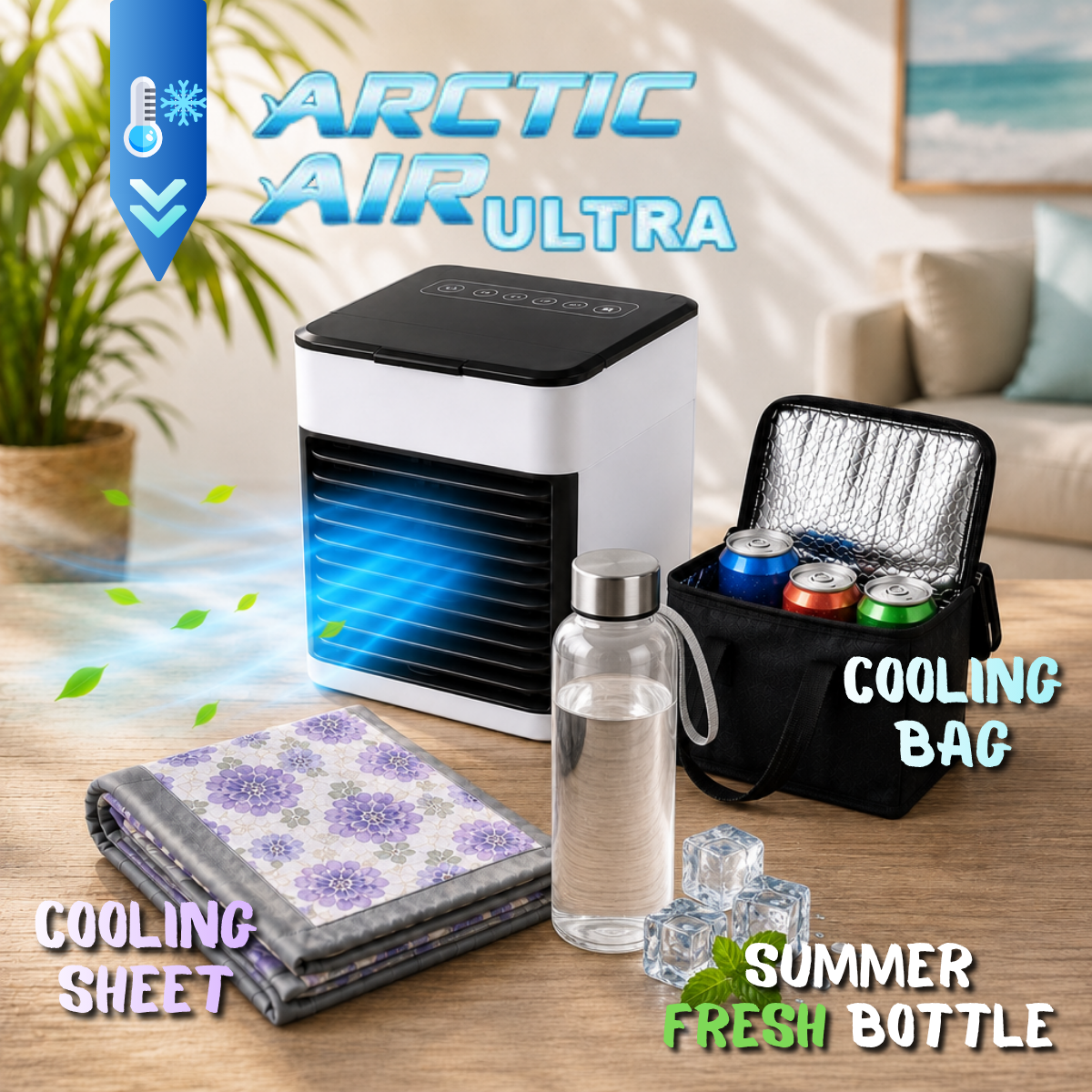 Arctic Air + Cooling Bag +  Summer Fresh Bottle + Cooling Sheet